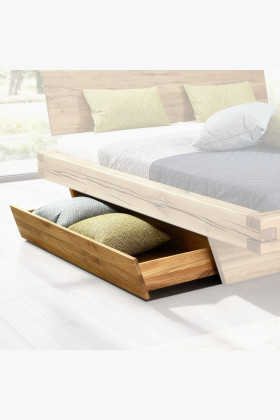 Tömör tölgy ágyneműtartó fiók soft-close mechanikával